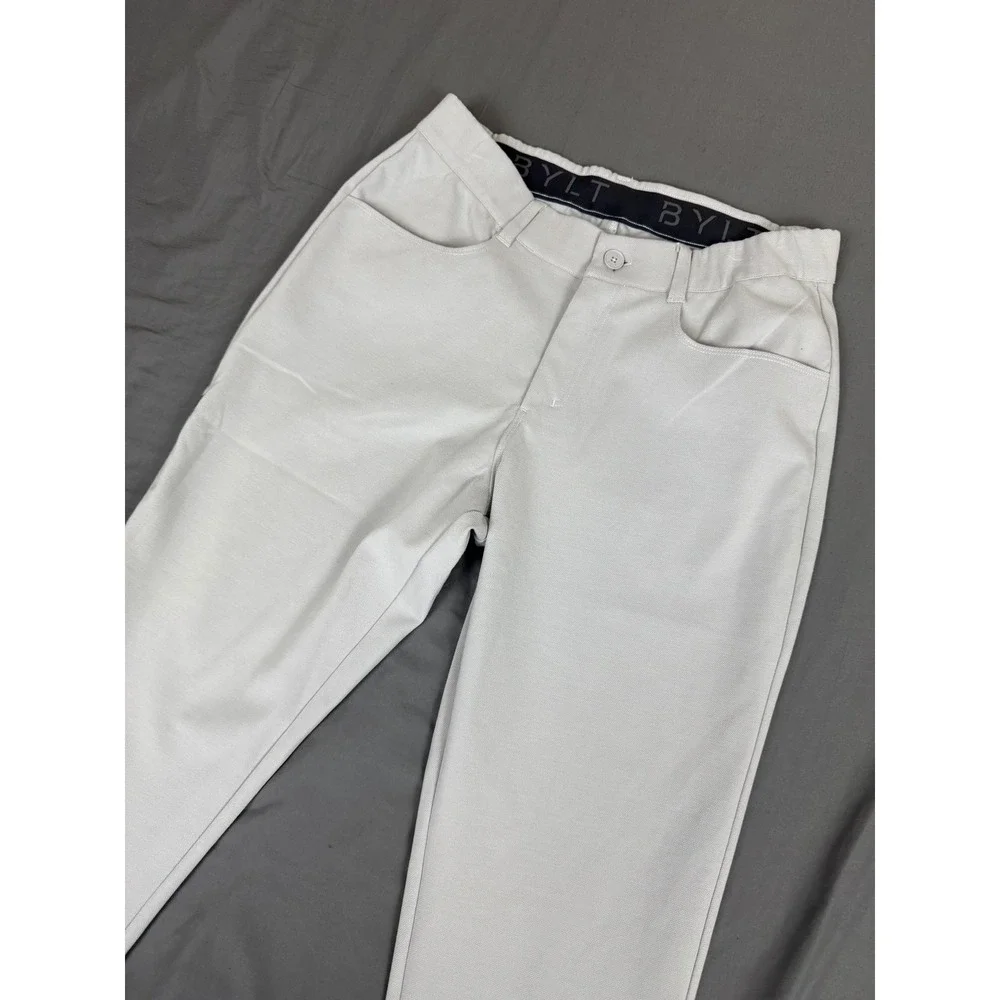 Bylt Lux Slim Fit Pants Fawn Grey Mens 32x30 2-Way Stretch UPF50 MBP0635